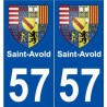 57 Saint-Avold blason autocollant plaque stickers ville