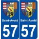 57 Saint-Avold blason autocollant plaque stickers ville