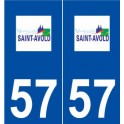 57 Saint-Avold logo autocollant plaque stickers ville