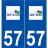 57 Saint-Avold logo autocollant plaque stickers ville