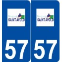 57 Saint-Avold logo autocollant plaque stickers ville