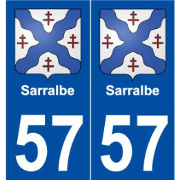57 Sarralbe blason autocollant plaque stickers ville