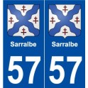 57 Sarralbe blason autocollant plaque stickers ville