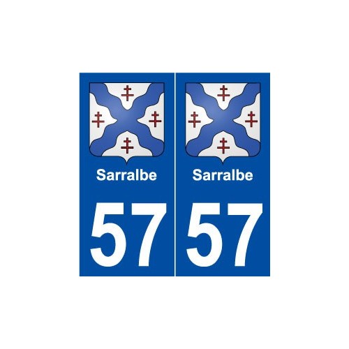 57 Sarralbe blason autocollant plaque stickers ville
