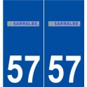57 Sarralbe logo autocollant plaque stickers ville