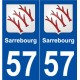 57 Sarrebourg blason autocollant plaque stickers ville