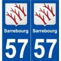 57 Sarrebourg blason autocollant plaque stickers ville