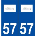 57 Sarrebourg logo autocollant plaque stickers ville