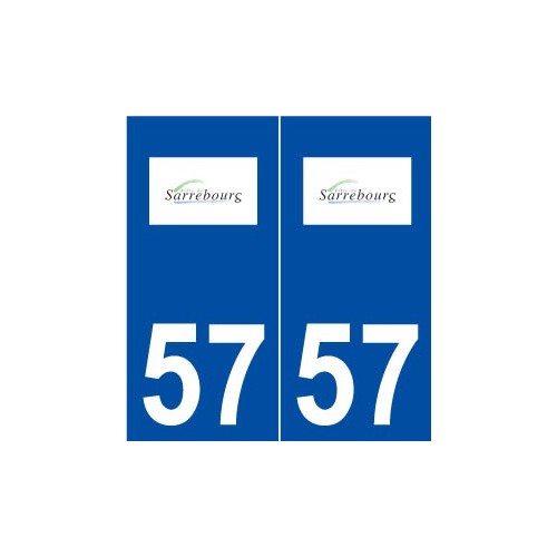 57 Sarrebourg logo autocollant plaque stickers ville