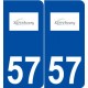 57 Sarrebourg logo autocollant plaque stickers ville