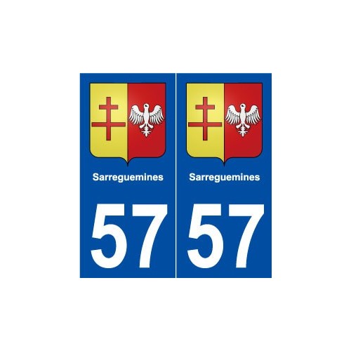 57 Sarreguemines blason autocollant plaque stickers ville