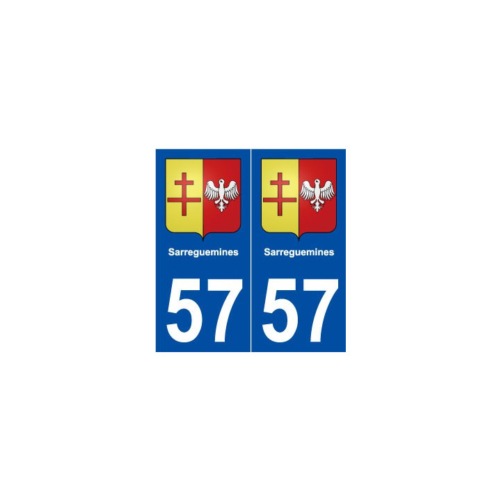 57 Sarreguemines blason autocollant plaque stickers ville
