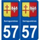 57 Sarreguemines blason autocollant plaque stickers ville