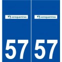 57 Sarreguemines logo autocollant plaque stickers ville