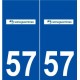 57 Sarreguemines logo autocollant plaque stickers ville