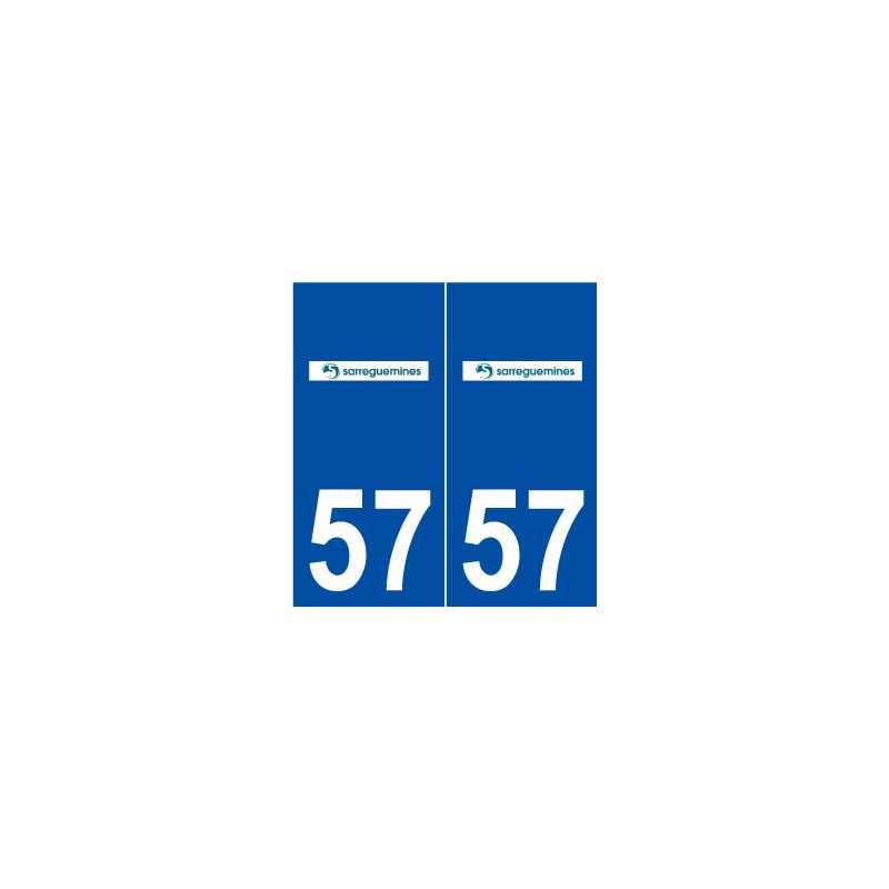 57 Sarreguemines logo autocollant plaque stickers ville