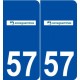 57 Sarreguemines logo autocollant plaque stickers ville