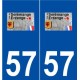 57 Serémange-Erzange logo autocollant plaque stickers ville