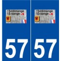 57 Serémange-Erzange logo autocollant plaque stickers ville