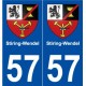 57 Stiring-Wendel blason autocollant plaque stickers ville