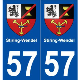 57 Stiring-Wendel blason autocollant plaque stickers ville