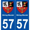 57 Stiring-Wendel blason autocollant plaque stickers ville