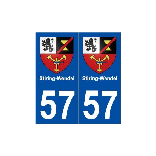 57 Stiring-Wendel blason autocollant plaque stickers ville