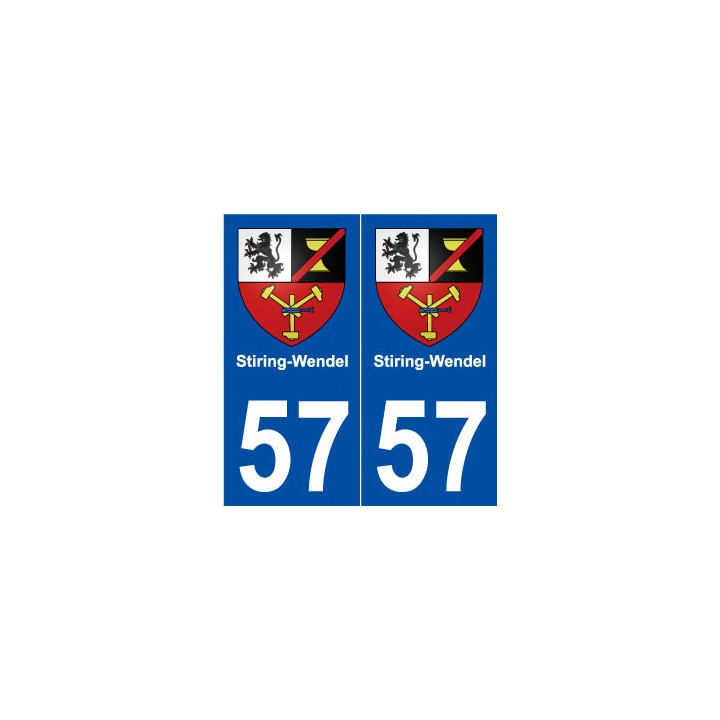 57 Stiring-Wendel blason autocollant plaque stickers ville