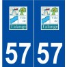 57 Talange logo autocollant plaque stickers ville