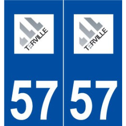 57 Terville logo autocollant plaque stickers ville