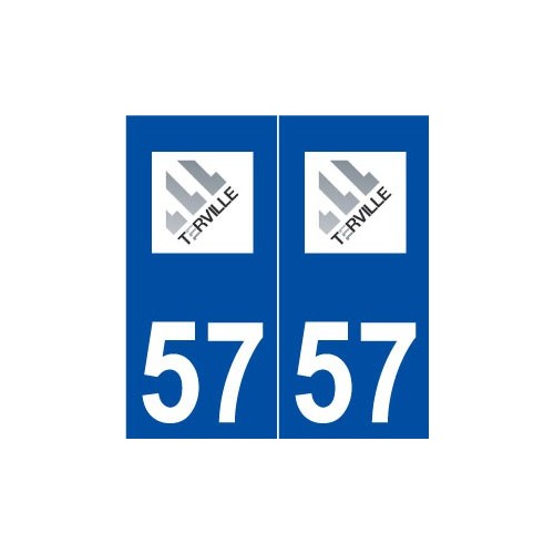 57 Terville logo autocollant plaque stickers ville