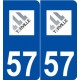 57 Terville logo autocollant plaque stickers ville