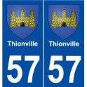 57 Thionville blason autocollant plaque stickers ville