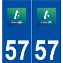 57 Thionville logo autocollant plaque stickers ville