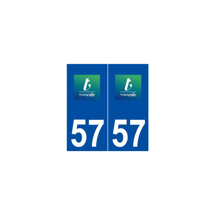 57 Thionville logo autocollant plaque stickers ville