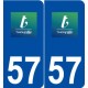 57 Thionville logo autocollant plaque stickers ville