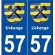 57 Uckange blason autocollant plaque stickers ville