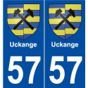 57 Uckange blason autocollant plaque stickers ville