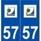 57 Uckange logo autocollant plaque stickers ville