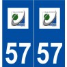 57 Uckange logo autocollant plaque stickers ville