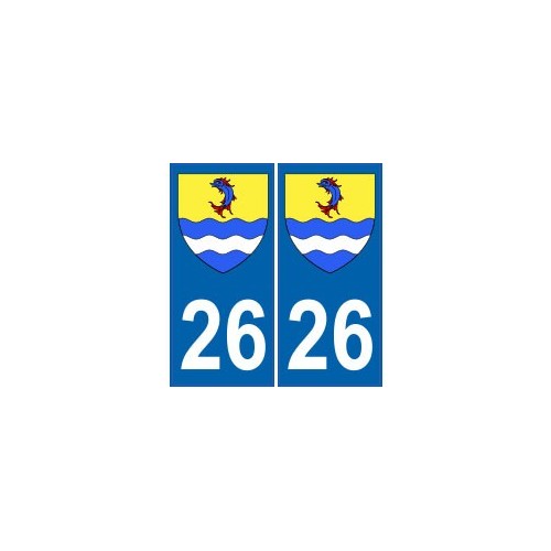 26 Drôme autocollant plaque blason armoiries stickers département
