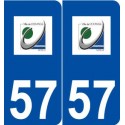 57 Uckange logo autocollant plaque stickers ville