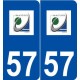 57 Uckange logo autocollant plaque stickers ville