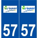 57 Woippy logo autocollant plaque stickers ville