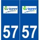 57 Woippy logo autocollant plaque stickers ville
