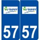57 Woippy logo autocollant plaque stickers ville