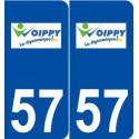 57 Woippy logo autocollant plaque stickers ville