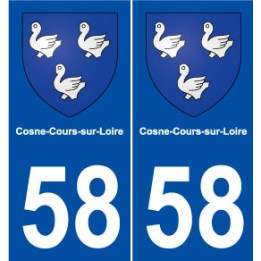 58 Cosne-Cours-sur-Loire blason autocollant plaque stickers ville