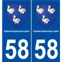 58 Cosne-Cours-sur-Loire blason autocollant plaque stickers ville