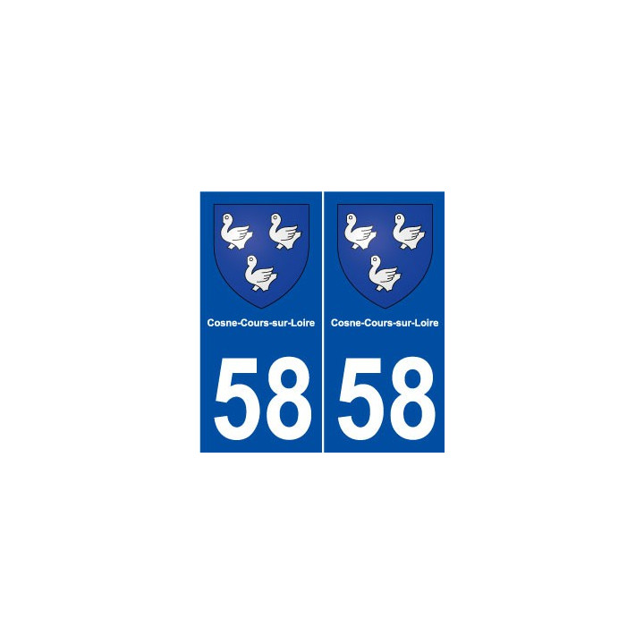 58 Cosne-Cours-sur-Loire blason autocollant plaque stickers ville